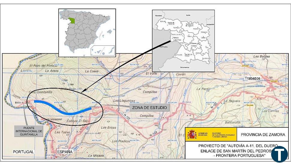 La autovía A-11 en Zamora avanza un kilómetro y medio tras años de retrasos con la aprobación del enlace entre San Martín y la frontera