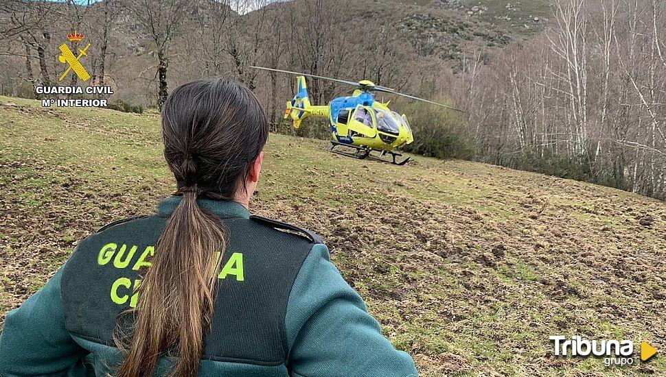 Trasladado al hospital con pronóstico grave tras volcar con su tractor en Chanos 