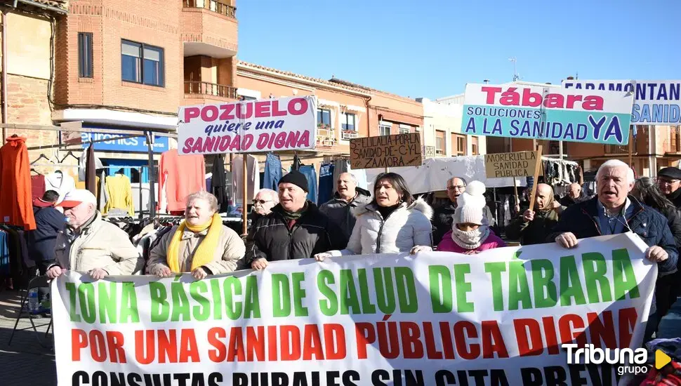 La protesta sanitaria cumple tres años en Tábara con acusaciones del PSOE a la Junta por "hacer trampas"