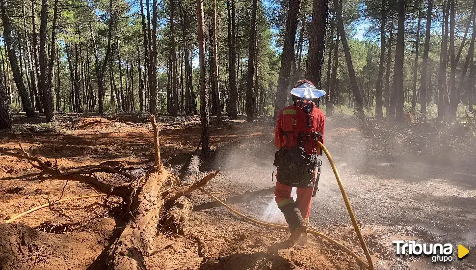 Los medios del Gobierno frente al incendio de Trabazos: 170 efectivos de cuatro ministerios diferentes