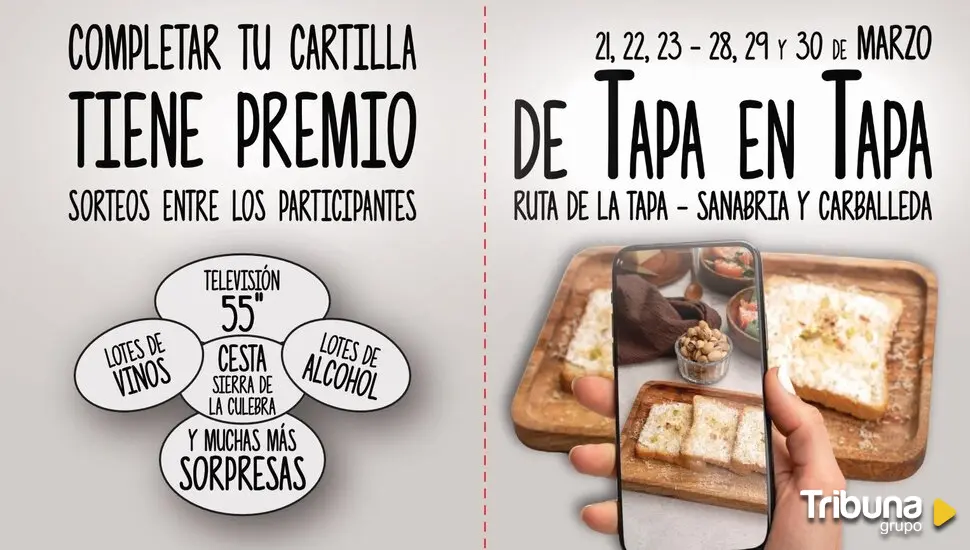 'De tapa en tapa': 24 pinchos y sorteo de premios para dinamizar la hostelería de Sanabria y La Carballeda